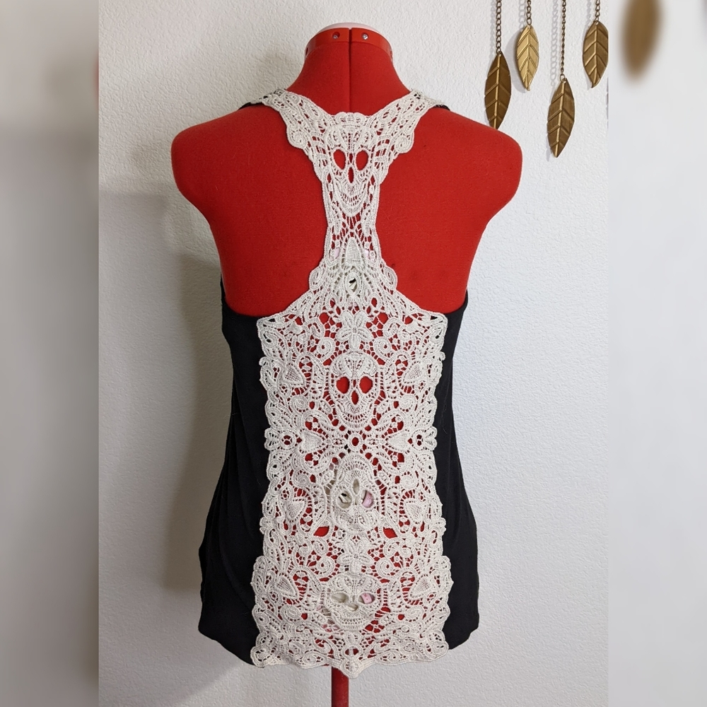 Black Crotchet Tank